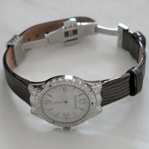 NWT $800 Ladies Roberto Cavalli by Franck Muller 34mm Pyramid-Lug Watch IL048 main image 9